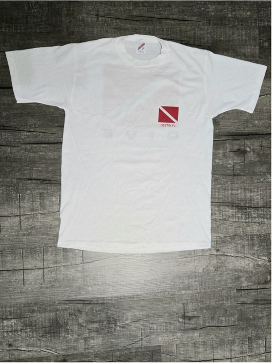 JERZEES Other - Vintage 90s Jerzees Scuba Dive Flag T Shirt Large Destin Florida Made In USA...